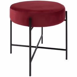 Le tabouret "Arty" Atmosphera possède des pieds en métal design accompagnés d'une assise ronde en velours. Il pourra vous ser ...