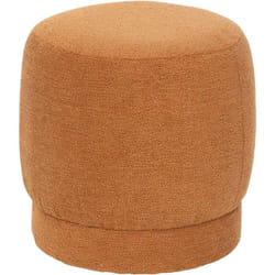 Atmosphera - Pouf Amea Bouclette Rusty Ambre