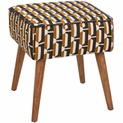 Le tabouret d'appoint "Chiara" Atmosphera est bien rembourré et possède un tissu chenille très agréable au toucher. Les motif ...