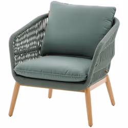 Chaleureux et tendance, le fauteuil de salon de jardin "ORISSA" Hespéride est l'allié des terrasses conviviales ! Un design t ...