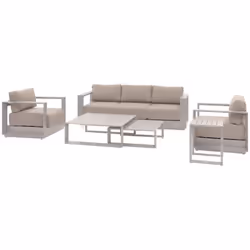 Le salon de jardin "ALLURE" Hespéride séduit par ses lignes contemporaines et son mobilier pensé pour savourer les beaux jour ...