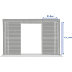 Persienne coulissante pour pergola bioclimatique Evora - 1 3 coté - 3,4 x 2,3m Blanc - Hespéride