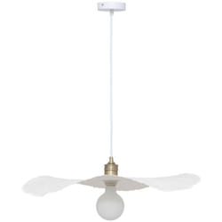 Suspension en papier maché Tehani blanc D57cm - Atmosphera créateur d'intérieur