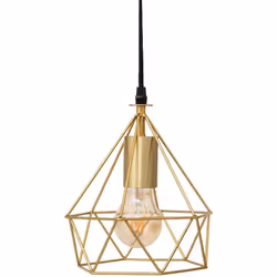 Cette suspension filaire "Ida" Atmosphera possède une jolie structure en métal doré. Tout en éclairant vos soirées, ce lumina ...