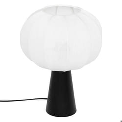 Atmosphera - Lampe À Poser Métal Et Coton Noir 25x25x33 Cm