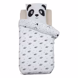 Faites du coucher un moment de plaisir avec la Parure de lit Panda 140x200 d’Atmosphera For Kids. Conçue pour envelopper les  ...