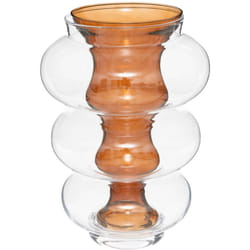 Atmosphera - Vase « Double » x matali crasset H36cm en verre ambre créateur d'intérieur