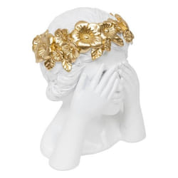 Buste De Femme Wild Résine Blanc H22cm Atmosphera Créateur D'Intérieur