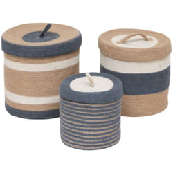 Atmosphera - Lot De 3 Paniers En Jute Ronds Océane