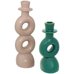 Atmosphera - Lot de 2 bougeoirs Mala H18 25cm créateur d'intérieur