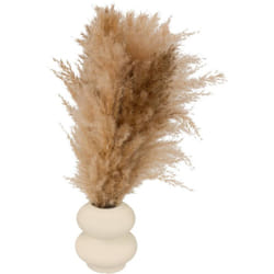 Composition florale avec vase Glen vase en céramique blanc H42cm Atmosphera créateur d'intérieur