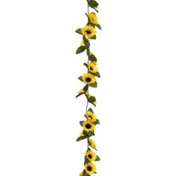 Guirlan de tournesol artificielle Naki jaune H180cm Atmosphera créateur d'intérieur