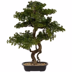 Faites souffler un vent exotique dans votre intérieur avec le bonsaï artificiel en pot "Polin" Atmosphera ! De grande hauteur ...