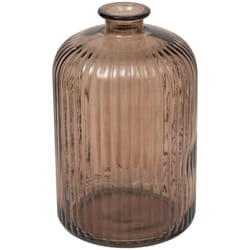 Atmosphera - Vase Luz verre recyclé marron H23cm créateur d'intérieur