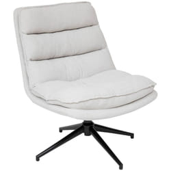 Atmosphera - Fauteuil pivotant Harper lin créateur d'intérieur