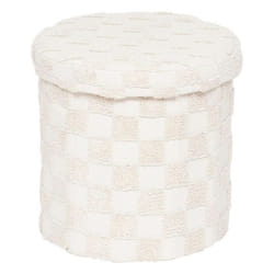 Atmosphera Pasti Pouf Blanc Multifonctionnel Pliant