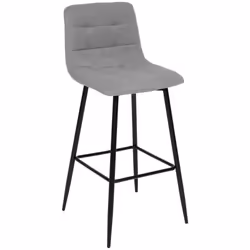 Confortable et esthétique, le tabouret de bar "Sirac" Atmosphera est indispensable autour d'un ilot de bar. Montée sur un piè ...