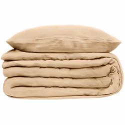 Très confortable, la parure de lit 3 pièces "Flora" Atmosphera est réalisée dans une double gaze de coton beige lin au tombé ...