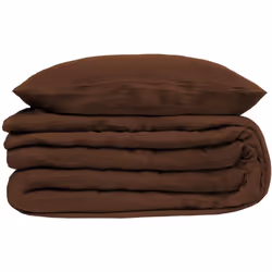 Sublimez votre chambre avec la Parure de Lit 3 Pièces Flora en Gaze de Coton Marron, une création intemporelle signée Atmosph ...