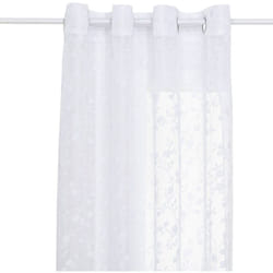 Atmosphera - Voilage motif abstrait Lazi blanc 140x240cm créateur d'intérieur