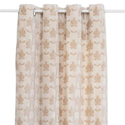 Atmosphera - Rideau Luna Jacquard Velours Lin 140x260cm Créateur D'Intérieur