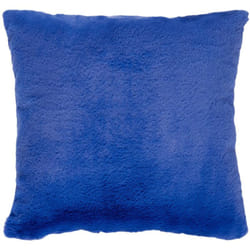 Coussin fausse fourrure Couka bleu indigo 45x45cm Atmosphera créateur d'intérieur