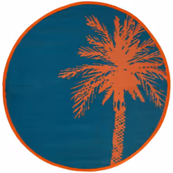 Faites souffler un vent exotique sur votre terrasse avec le tapis d'extérieur "Yucatan" Atmosphera ! Décliné dans un bleu can ...