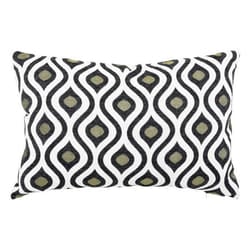 Atmosphera - Coussin Twisted Lime Jacquard Noir & Blanc 58x38cm Créateur D'Intérieur