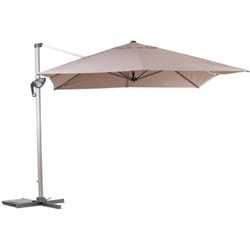 Hesperide - Parasol déporté rectangulaire Équador Taupe 4 x 3m en aluminium et polyester - Hespéride