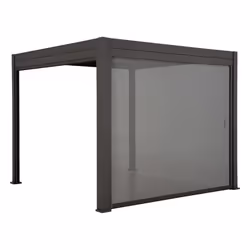 Store pour pergola bioclimatique Evora grand modèle ardoise en aluminium - Hespéride - Gris graphite