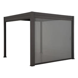 Store pour pergola bioclimatique Evora grand modèle ardoise en aluminium - Hespéride - Gris graphite