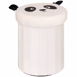 Pratique et mignon, le pouf-coffre enfant léopard pliant "Anoki" Atmosphera for kids est l'allié des petits espaces ! Idéal p ...