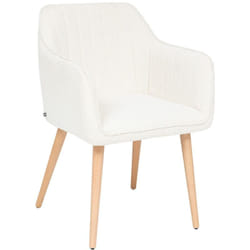 Fauteuil De Diner Bouclette Visoca Blanc Atmosphera