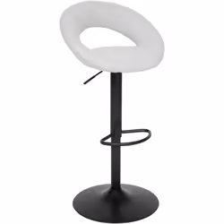 Rehaussez votre espace avec la chaise de bar haute ajustable Sasha PU Gris Clair de la marque Atmosphera. Un parfait mélange  ...