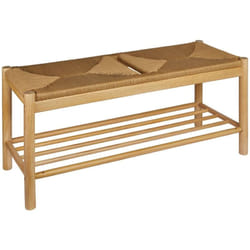 Atmosphera - Banc Maesi hévéa beige 95x35cm créateur d'intérieur