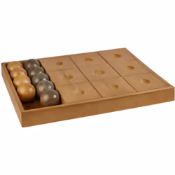 Ajoutez une touche ludique et décorative à votre intérieur avec le jeu de morpion Jehan Marron de la marque Atmosphera. Ce je ...