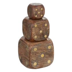 Déco À Poser 3 Dés Roger Manguier Caramel 10x10x10cm Atmosphera Créateur D'Intérieur