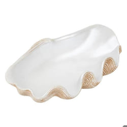 Coupelle Oceane Résine Blanc Chaud L 36cm Atmosphera Créateur D'Intérieur
