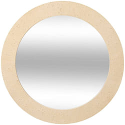 Atmosphera - Miroir mural Anaya beige D78cm créateur d'intérieur