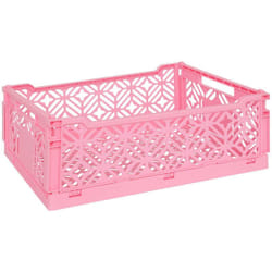 Cagette pliante Arry rose 40x30x15cm Atmosphera créateur d'intérieur