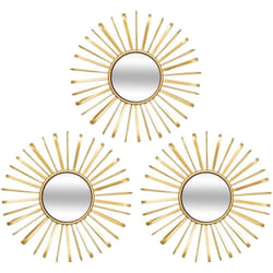 Atmosphera - 3 miroirs Warren doré D24,5cm créateur d'intérieur