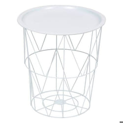 Table D'appoint Kumi Blanc 40x37x37cm - Atmosphera Créateur D'Intérieur