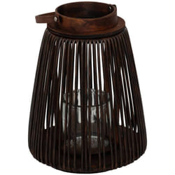 Lanterne en rotin foncé Marron Foncé 24x24x31 cm