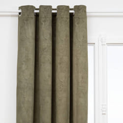 Atmosphera - Rideau occultant effet velours Fujo vert kaki 135x260cm créateur d'intérieur
