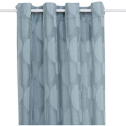 Atmosphera - Rideau Wimbi jacquard bleu clair 140x260cm créateur d'intérieur
