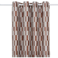 Atmosphera - Rideau Leyna jacquard terracotta 140x260cm créateur d'intérieur