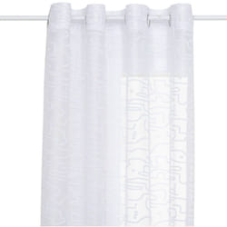 Atmosphera - Voilage motif fleurs Lazi blanc 140x240cm créateur d'intérieur