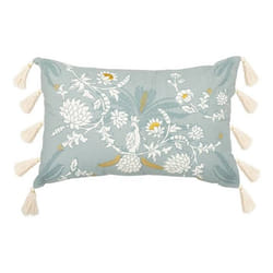 Coussin Brodé Wild Vert Céladon 58x38cm Atmosphera Créateur D'Intérieur