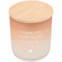 La bougie parfumée* "Terre des Merveilles" Atmosphera séduira les amateurs de senteurs musquées. Ses 255?g de paraffine aux p ...
