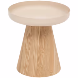 La table d'appoint "Hercyna" Atmosphera séduit par son design chaleureux et son mix de matières. Monté sur un pied conique en ...
